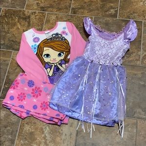 Disney PJ and dream dazzler dress up dress size 8